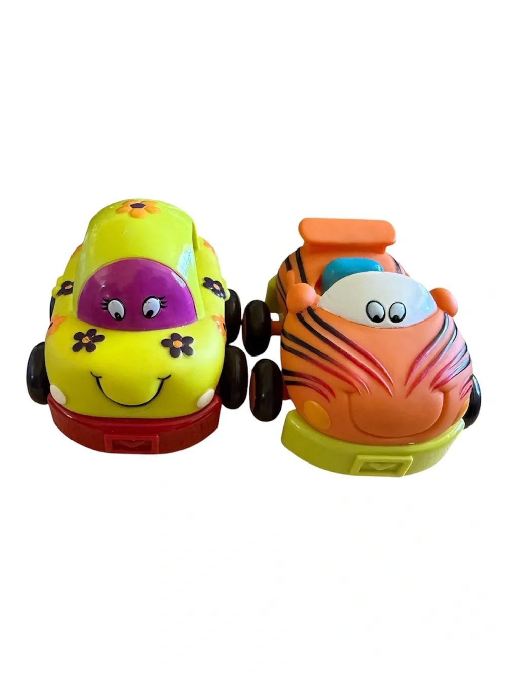 B. Toys Colorful Pull-Back Toy Car Bundle - Yellow, Pink, Orange, Brown